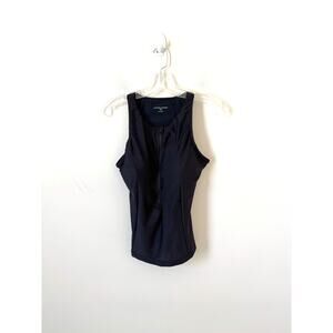 Universal Standard Zipper Support Tankini Bathing Suit Top Black Size XS NEW